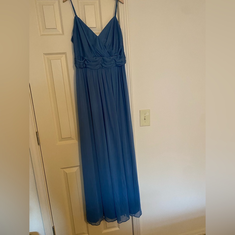 David's Bridal Royal Blue Maxi Dress